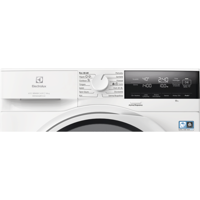 Electrolux - 10 kg ve üstü kapasiteli çamaşır makinesi - EW6F3414UT