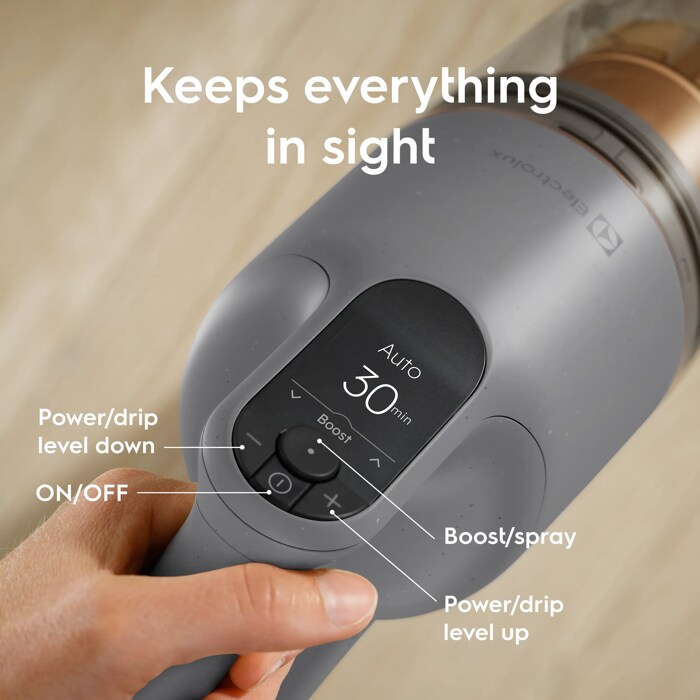 Intuitive display shows power, battery and more at a glance