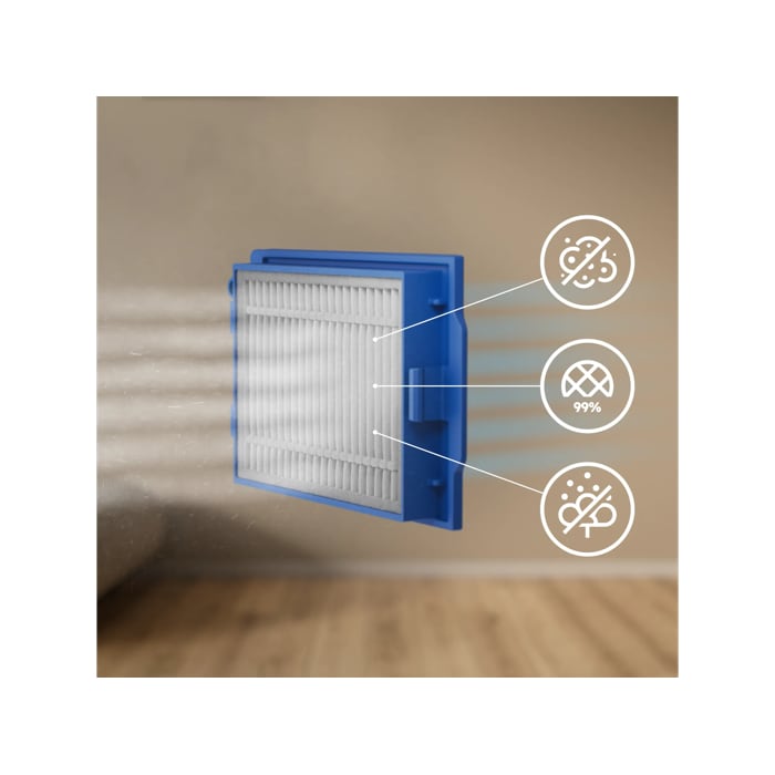 Traps fine dust and dirt to keep your home clean and your air fresher. Disclaimer: Based on external test according to ISO16890-2016:initial fractional efficiency on particle size above 1.0 microns. 