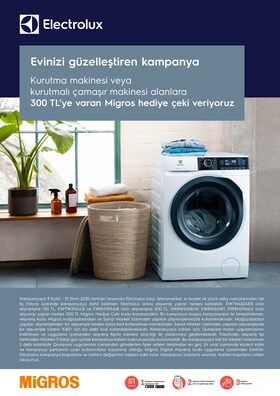 electrolux hem yikarken hem de kuruturken giysilerinizi korur electrolux